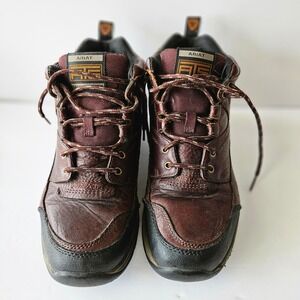 Ariat ATS Cordovan Womens Leather Hiking Boots SZ US 10B Brown Terrain 10004138